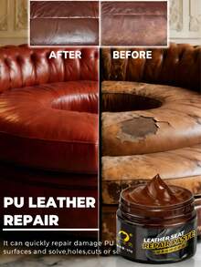 棕红色聚氨酯皮革修复膏 - 强效遮盖力和耐磨性 - 聚氨酯皮革修复膏，特别适用于修复皮革夹克、皮带和座椅表面的剥落和划痕，有效解决开裂和褪色问题。也适用于鞋子、春夏精选、伴娘礼物、房间、卧室装饰、海滩、旅行、男士、女士、度假等场合。 - 棕色 - 查看 2