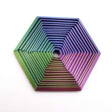 3D Printed Hexagon Stress Relief Toy - Anti-Anxiety Decompression Magical Optical Illusion Design, Durable PLA Plastic Material, Vibrant Colors, Suitable For Office Workers & Adults, Desktop Decor & Mindful Gift, High-Quality Elastic Geometric Shape 3D Printing - Multicolor - View 9