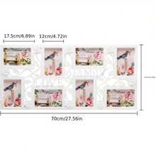 [8 Photo Frame] 8 Photo Multi Aperture Photo Frame | 27.6x13 Inch Collage Picture Wall Mounted Frame, Ideal As Gift For Friends - White - View 5