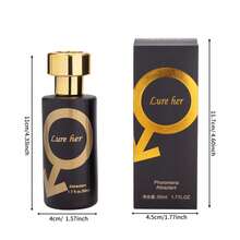 50毫升金色诱惑信息素香水，吸引男性的信息素香水，诱惑女性的香水，浪漫信息素闪光香水，男女皆宜的信息素古龙水喷雾 - 50ml男士黑色 - 查看 5