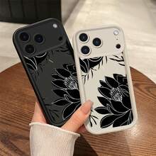 Lotus phone case suitable for  17 16 16E 15 14 13 12 11 Pro Max 17 Air 16 Plu silicone all inclusive protection anti slip and anti fall soft case - SKU2-loto - Ver 3