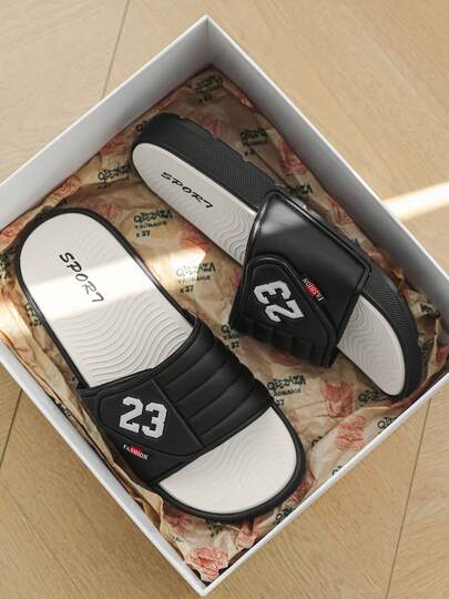 Men's Athletic Slides,Durable Thick EVA Sole, Casual Home & Outdoor Wear Slides, Summer Slippers For Outdoor, Beach & Casual Men Sandals