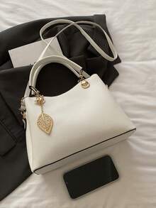 Nuevo bolso de mano elegante para mujer, clásico, estiloso y duradero de lujo, con amplia capacidad, para llevar al hombro o cruzado - Blanco - Ver 8