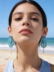 ZA 女士彩色龙虾耳环 - 水果吊坠长款耳环 | 情人节礼物 春假吸睛配饰