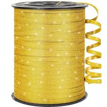 500 Yards Sparkle Gold Curling Ribbon For Gift Wrapping, 1/5 Inch Wide Balloon Ribbon String For Florist Flower, Crafts, Wreaths, Bows MaFKing, Birthday Party, Wedding - ShinyGold - View 2