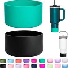 Silicone Cup Sleeve, Base, Non-Slip Mat And Coaster Set, Fits 32/40oz Stainless Steel Sport Water Bottles, Silicone Water Bottle Protective Cover, Outdoor Sport Water Cup Protective Case, Round Base Cup Sleeve, Anti-Drop Insulated Sleeve - Multicolor - View 3