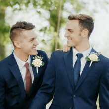 6/1件装玫瑰香槟色胸花，配满天星，男士婚礼、新郎及伴郎胸花，逼真仿真丝花别针，完美适用于婚礼、舞会、周年纪念、返校节、秋季复古乡村婚礼等场合。 - 彩色 - 查看 4