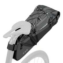15L High Capacity Bicycle Saddle Bag, Foldable Bike Rear Rack Trunk Bag, Mountain/Road Bike Cycling Travel Pannier