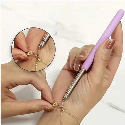 1/2pcs Bracelet Clasp Helper - Portable Adjustable Jewelry Clasp Assist Tool, Easy To Use Jewelry Wearing Aid For Bracelets, Necklaces And Zippers, Great For Personal Use Or As A Gift