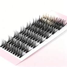 60PCS Individual Lash Clusters Large Capacity Lash Clusters Natural Look&Thick&Wispy&Ultra Soft&Light Reusable Individual Segmented False Eyelashes Eyelash Extension Kit Suitable Travel, Daily Wear Beginners, Weddings, Dates, Parties, Festivals, Very Suitable/Halloween/Eyelash Bundles - 黑色 - 查看 5