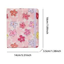 1pc 4x6 Inch 60 Pockets Elegant Pattern Design 6 Inch Leather Photo Album, Christmas & New Year Gift - Multicolor - View 3