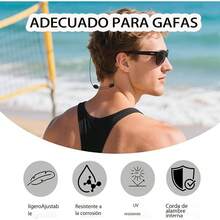 Accesorios para anteojos sin pegamento: 8 retenedores y 6 correas ajustables de silicona antideslizante para patillas, suaves y cmodos para hombres y mujeres. - inicial - Ver 5