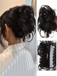 Women's Curly Hair Bun, Fashionable Natural Fluffy Hair Piece, Ponytail Holder, Hair Elastomer, Hair Rubber Band, Hairpin, Head Piece - Multicolor - View 11
