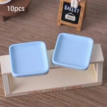 10个迷你餐盘，DIY逼真食物玩具，娃娃屋装饰托盘，冰箱贴，手工树脂首饰配件，迷你场景装饰，迷你餐盘，娃娃屋厨房用品 - 彩色 - 查看 23