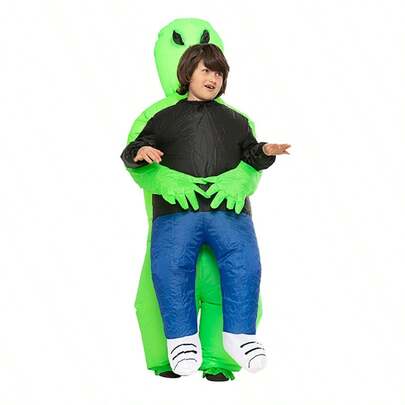 1pc Inflatable Alien Hugging Person Costume, Cosplay Outfit, Christmas Costume For Adults, Includes Fan (Batteries Not Included)