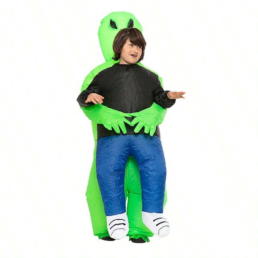 1件充气外星人拥抱人服装，角色扮演服装，成人圣诞服装，含风扇（不含电池） - 外星人鬼報人 - 查看 1