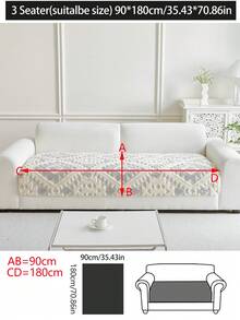 1件加厚绒面沙发垫套,现代简约防滑沙发座垫保护套,防尘可水洗,柔软不易褪色,宠物友好,适用于卧室、办公室、客厅、L型沙发和1-4人沙发,浅灰色 - 淺灰色 - 查看 17