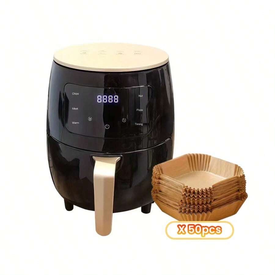 This Black Air Fryer Boasts A Large Capacity To Meet Family Needs, Features Hot Air Circulation For Rapid Heating, A Smart Digital Display, Touch Start, And Is A Multi-Functional Appliance That's Easy To Use And Perfect For Enjoying Delicious Meals.Christmas Discount Carnival! - Xem 1