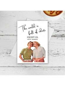 1 Pc Funny Adult Card With Caring Humor Design Female Birthday Greeting Card For Best Friends Girlfriends Sisters Mom Daughters Perfect For Birthday Card Gift Card Greeting Card Thank You Card Christmas Card Wedding Party Graduation Party Any Occasion With Envelope - 紅色 - 查看 3