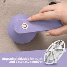 Electric Fabric Defuzzer, Clothes Lint Remover, 6-Blade Electric Lint Remover, Sweater Fuzz Shaver, Suitable For Clothes, Sofa, Furniture, Removes Fuzz, Lint, Bobbles, USB Rechargeable