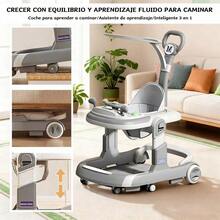 Andadera Musical Bebé Juguetes Interactiva Plegable Portátil - Gris - Ver 3