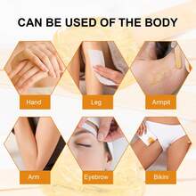 1pc 50g Natural Lemon Hair Removal Wax, Suitable For Body Hair, Underarms, Legs And Arms, Gentle And Non-Irritating, Specially Designed For Sensitive Skin, Cleanly And Gently Removes Hair. - 蜂蜜 - 查看 8