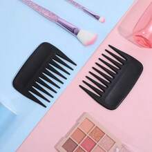 D8 PCS Wig Comb Mini Palm Combs For Men Women Small Wide Tooth Comb Detangling Pocket Travel For Curly Hair Daily Hair Care Styling Combs For Curly Wet Dry Hairs Black 3.54*2.76 In - như hình ảnh - Xem 6
