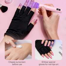 NEUZOJIT UV Nail Lamp With Stand Foldable,360°Adjustable Rotation,Portable,Relax Hands,Pink Flash Cure Lamp,For Gel Polish Home DIY Salon Women Painting Manicure - 美甲燈筆 - 查看 10
