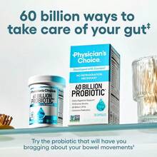 Physician's Choice 60 Billion Probiotic With OrganicPrebiotics & 10 Unique Strains-Daily Lmmune, Digestive& Gut Health Support For Men And Women(30ct) - 1Bottles - 查看 5