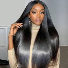 30 Inch 13x4 Straight Pre Bleached Knots Transparent Lace Front Wigs For Women 180% Density Invisible Lace Front Wigs Pre Plucked Hairline Human Hair Lace Wig Valentine's Day