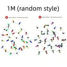 1m Doll House Mini Lights String: 1/12 Scale Miniature Simulation Lights, Suitable For New Year, Easter, Holiday Celebrations, Party Decorations, Scene Models (Light Color Random). PS: This Is A Mini Light String Decoration, Without Lighting Function. - Multicolor - View 12