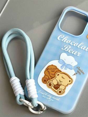 1pc Teddy Bear Pattern Jelly 2-In-1 Phone Case, Cartoon Cute, Compatible With IPhone 17 ProMax/16 ProMax/15 ProMax/13/15/16/17 Pro/14/11, New Phone Protective Cover