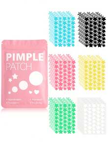 352pcs Star & Round Face Stickers - Fragrance-Free, Preservative-Free, Unisex, Suitable For All Skin Types, Mild And Non-Irritating, Can Be Used For Face Decoration, Cute Cartoon Patterns, Waterproof And Sweat-Proof, Mini Size, Suitable For Parties, Office And Various Occasions