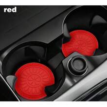 2入組卡通恐龍圖案矽膠防滑汽車杯墊