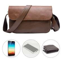Men's Retro Casual Faux Leather Shoulder Bag 2026: Small Crossbody Bag For Travel, Business And Commuting. - Brown - View 5