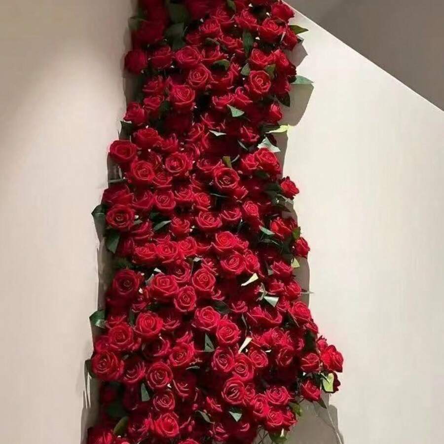 25件玫瑰瀑布装饰摆件，适用于节日、商场促销、庆典、婚礼、室内/室外展示、车展、礼品推荐，也是送给女朋友的生日和情人节贴心礼物。 - 彩色 - 查看 1