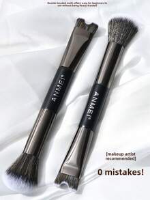 新款U型鼻部轮廓散粉刷、双头眼影刷、高光刷、粉底刷、遮瑕刷 化妆工具 - 彩色 - 查看 1