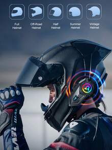 1/2pcs P30 Pro Motorcycle Helmet Bluetooth Headset Intercom Dual 500m Music Sharing Waterproof Stereo FM Radio Hands-Free Calling