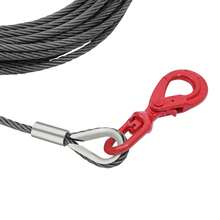 ZhdnBhnos Carbon Steel Winch Cable With Self Locking Swivel Hook, / Inch X  Feet  Lbs Breaking Strength, Wire Winch Rope Replacement Towing Winch Cables For SUV, Large Off-Road Vehicle, Truck, Crane - Variant,4 - View 5