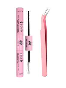 10ml Eyelash Extension Glue, Single Lash Glue, Cluster Lash Glue, 2-In-1 Glue, Super Strong Adhesive Eyelash Extension Glue, 5ml Eyelash Glue Remover, Waterproof Quick-Drying, Natural Lifting Eyelash Effect, Non-Irritating Eyelash Glue, Tweezers, Makeup Brush, Dual-Ended Eyebrow Brush, Eyebrow Brush - Multicolor - View 17