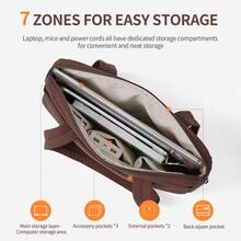Laptop Bag Laptop Sleeve Laptop Bag Women Fit 14 16 Inch Laptop Case Shoulder Bag For Women Lightweight WaterResistant Laptop Protection For Travel Work Leisure - HazelnutBrown14Inch - View 3