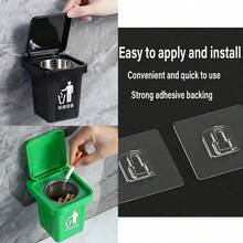 DIY不锈钢壁挂式带盖烟灰缸 - 防灰，创意办公烟灰缸，创意家居浴室装饰