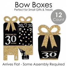 50th Birthday Party Favor Gift Boxes - Elegant Gold Square Design With 3D Bow Top - Premium Cardstock Party Supplies For Milestone Celebration, Bow Boxes, Set Of 12 Decorative Boxes - 50 Years,50thBirthday - 50歲生日 - 查看 6