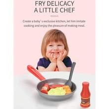 一套儿童逼真厨房厨具玩具套装，煎锅烹饪玩具，厨房礼物 - 遊戲屋煎鍋套裝 - 查看 5