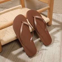 26款休闲人字拖，适合海滩、度假、日常穿着、情人节、与女友外出游玩。沙滩拖鞋 - 咖啡棕 - 查看 3