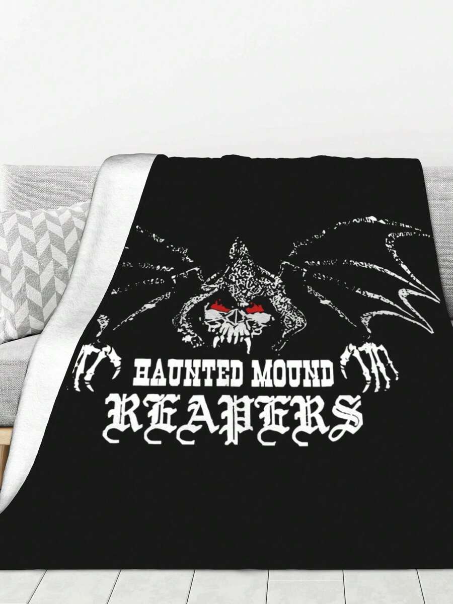 Sematary Haunted Mound Reapers, Haunted Mound Breathable Polyester Blanket, Comfortable All-Year Throw - 黑色 - 查看 1