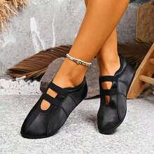 2026 Soft Bottom Ballet Shoes, Satin Casual Lightweight Sneakers, Comfortable Slip-On Shoes For Women - Black - View 7