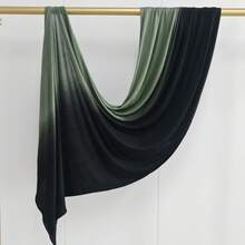 1件装高级渐变色针织头巾,高品质奢华女士穆斯林围巾披肩,渐变印花,长款头巾式弹力柔软头巾,适合日常生活、外出和聚会。 - 彩色 - 查看 17