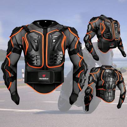 1 Pc Motorcycle Armor Cycling Full Body Armor Protection Riding Armor Jacket Spine Chest Cycling Protective Gear Motocross Moto Protector Motorcyclist Racing Armor Cycling Equipment Riding Essentials For Women Men Rider Gifts