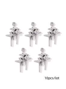 10/20件套水钻装饰月亮、心形、蝴蝶结、星星形状配件，Y2K风格DIY串珠手链和项链